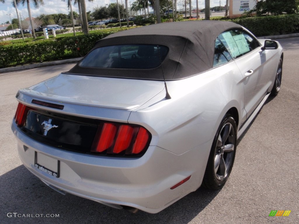 2015 Mustang V6 Convertible - Ingot Silver Metallic / Ebony photo #6