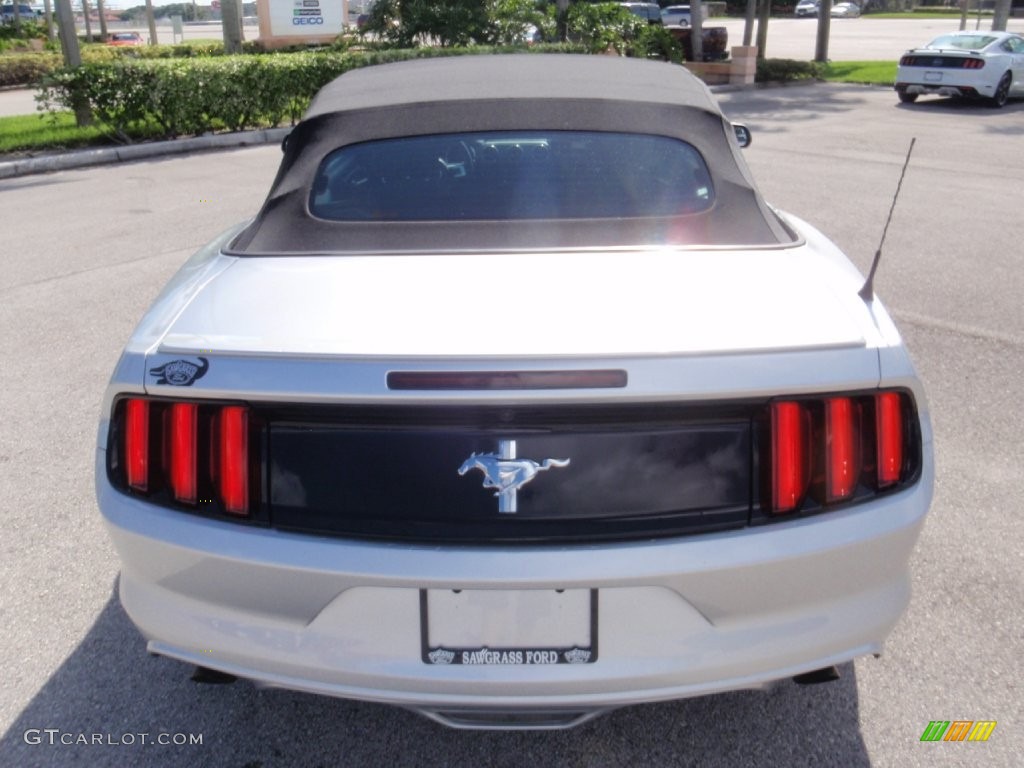 2015 Mustang V6 Convertible - Ingot Silver Metallic / Ebony photo #7