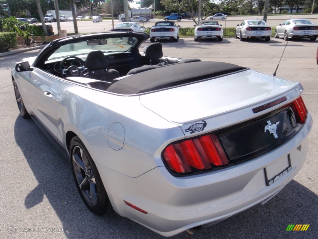 2015 Mustang V6 Convertible - Ingot Silver Metallic / Ebony photo #9