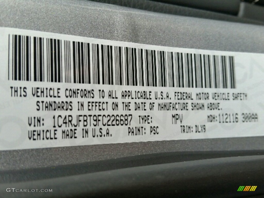 2015 Grand Cherokee Limited 4x4 - Billet Silver Metallic / Black photo #11