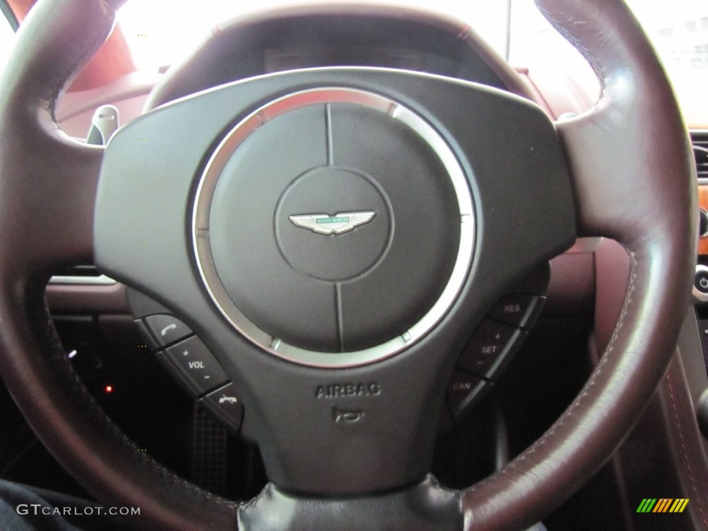 2011 Aston Martin Rapide Sedan Lords Red Steering Wheel Photo #109420446