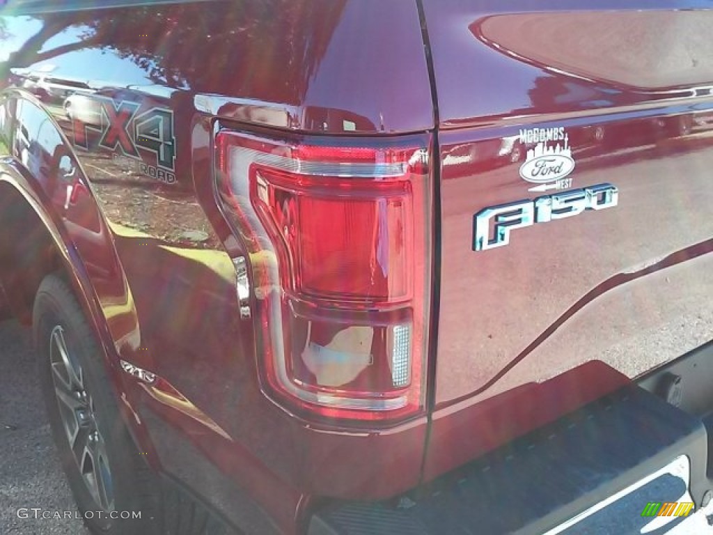 2015 F150 Lariat SuperCrew 4x4 - Ruby Red Metallic / Medium Light Camel photo #11