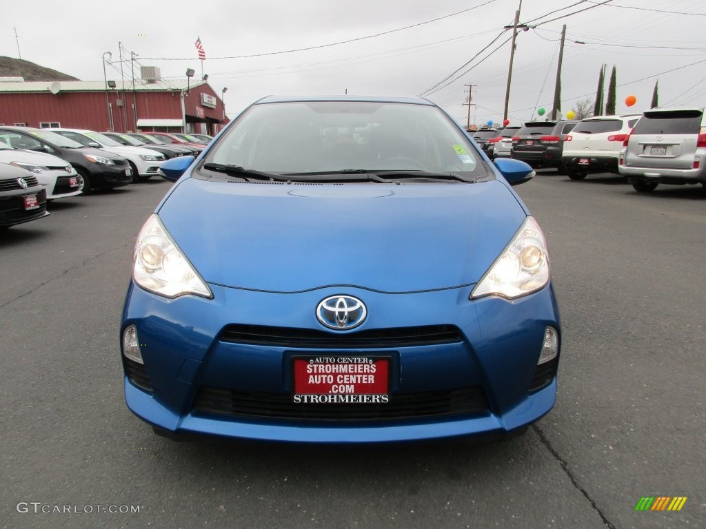 2012 Prius c Hybrid Three - Blue Streak Metallic / Light Blue Gray/Black photo #2