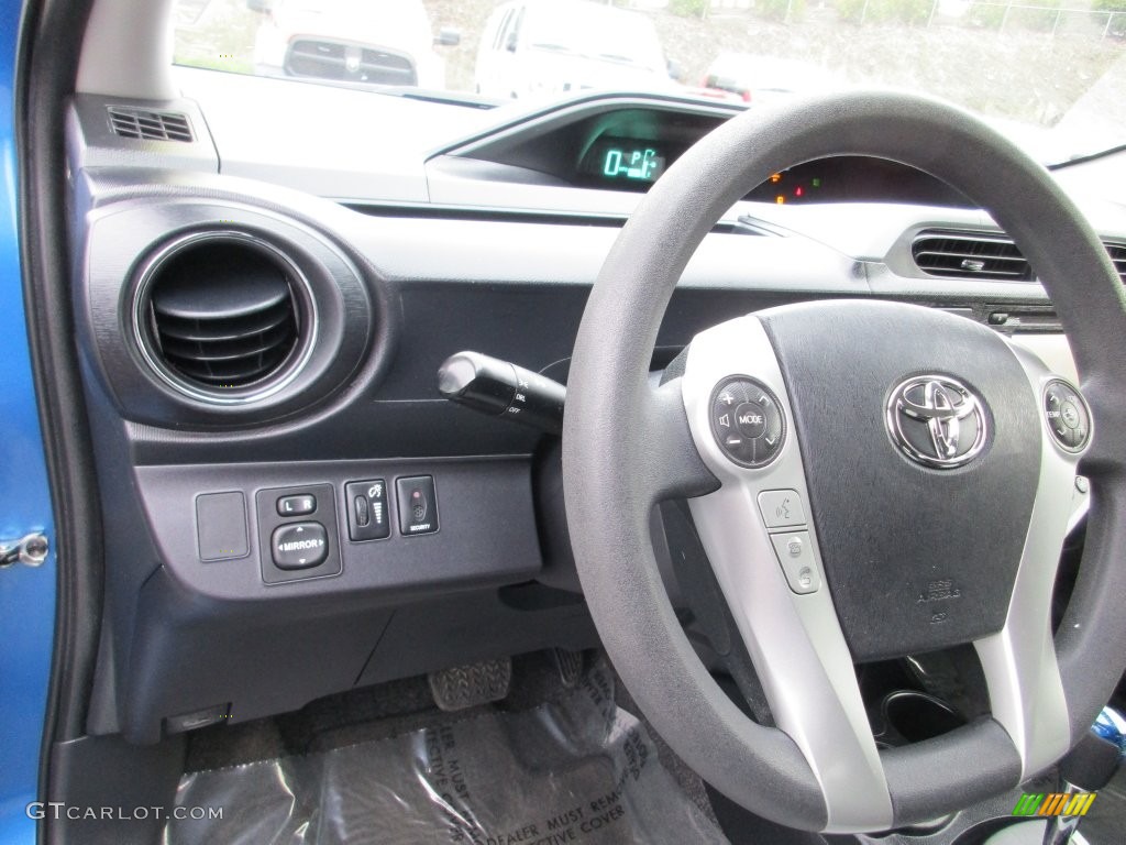 2012 Prius c Hybrid Three - Blue Streak Metallic / Light Blue Gray/Black photo #11