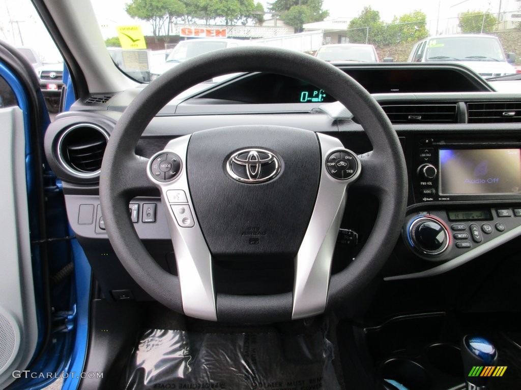 2012 Prius c Hybrid Three - Blue Streak Metallic / Light Blue Gray/Black photo #12