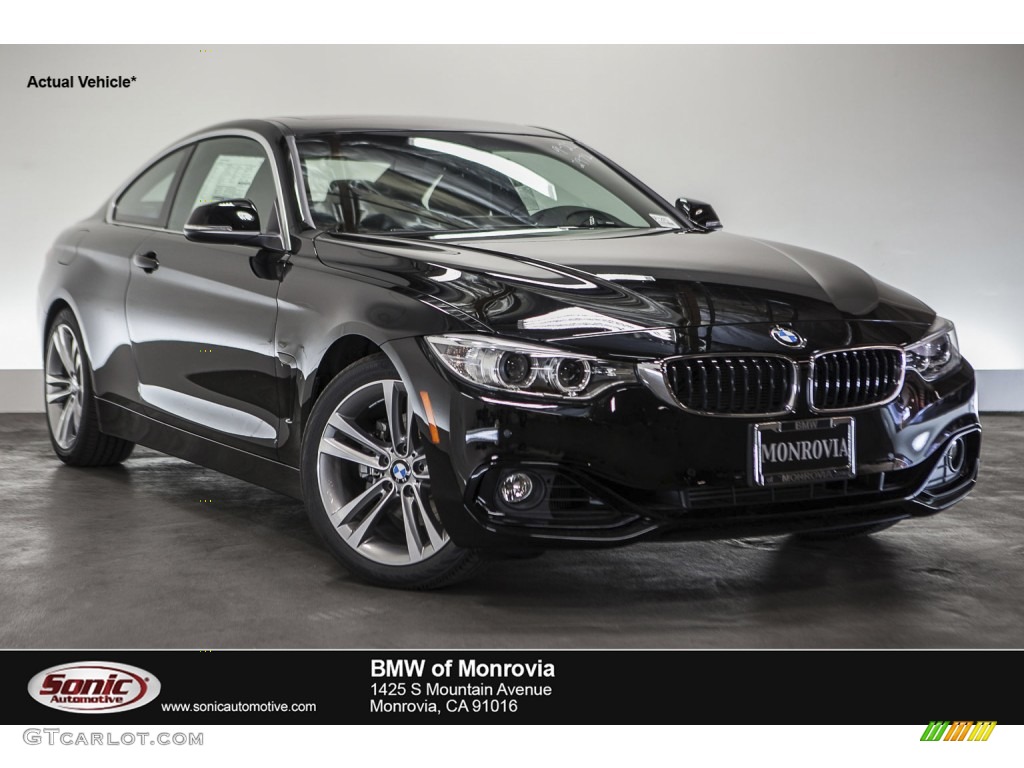 2016 4 Series 428i Coupe - Jet Black / Black photo #1
