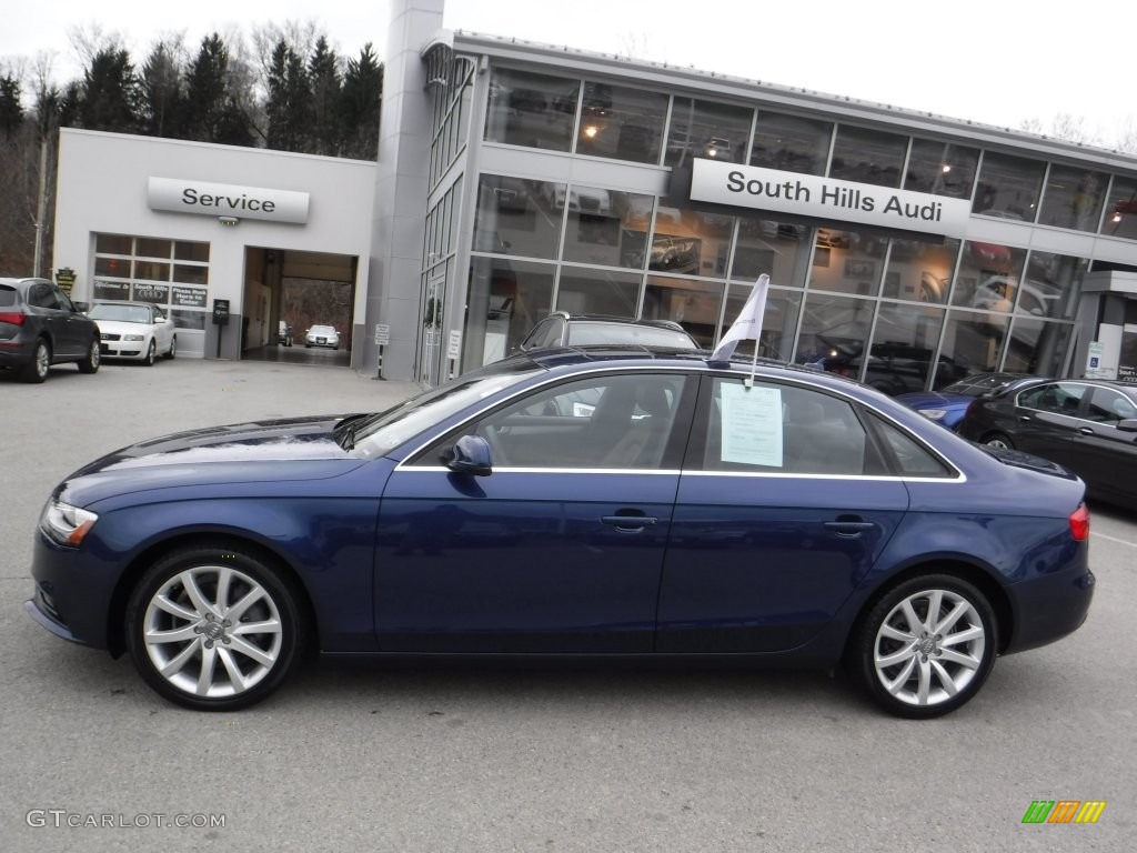 2013 A4 2.0T quattro Sedan - Scuba Blue Metallic / Chestnut Brown photo #2