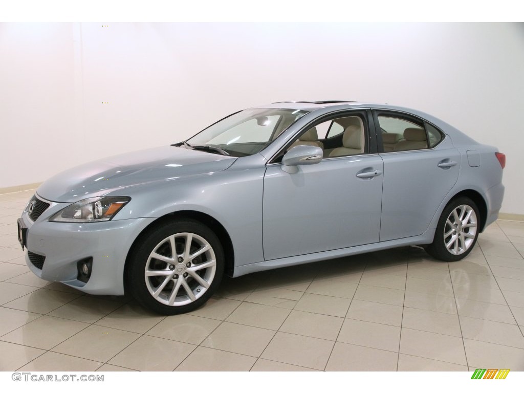 2012 IS 250 AWD - Cerulean Blue / Ecru photo #3