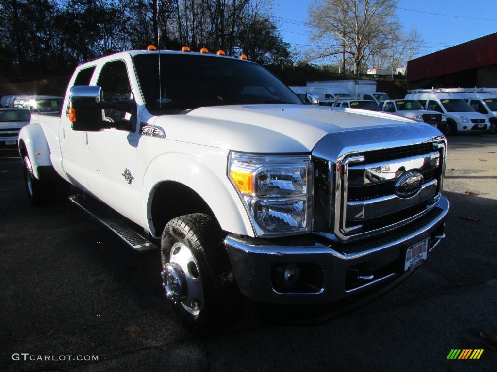 2012 F350 Super Duty Lariat Crew Cab 4x4 Dually - Oxford White / Black photo #5