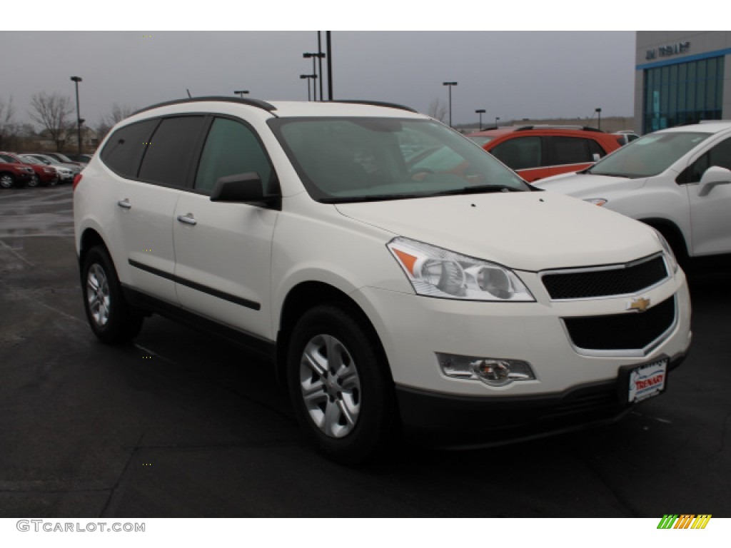 2012 Traverse LS - White / Dark Gray/Light Gray photo #2