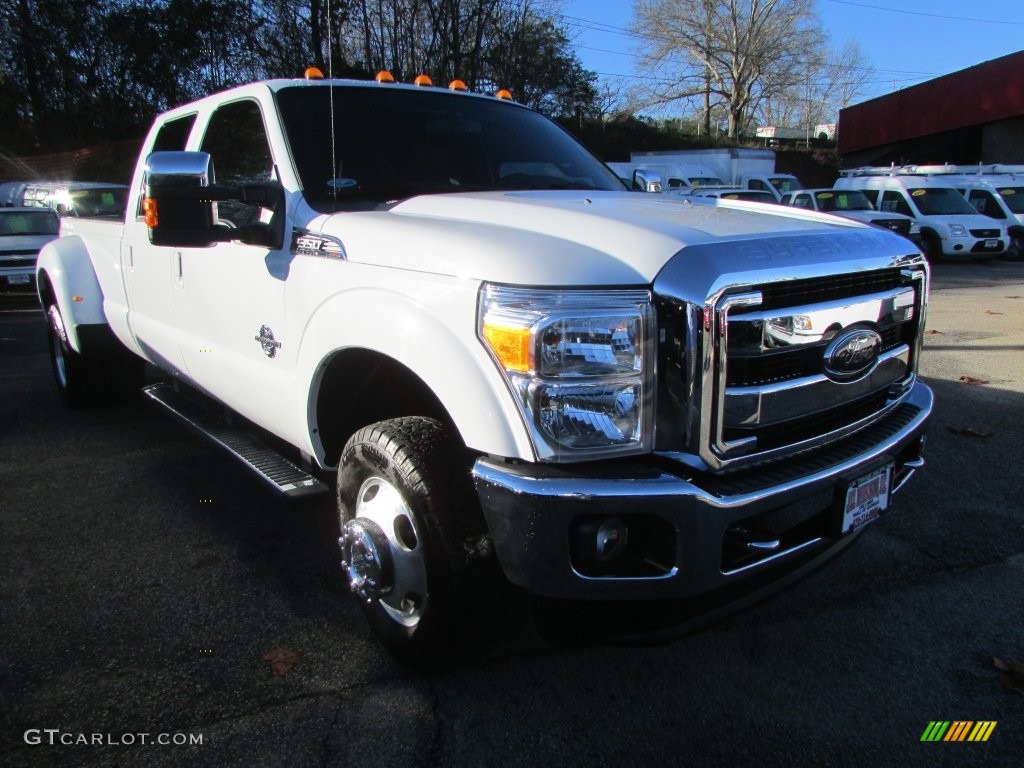 2012 F350 Super Duty Lariat Crew Cab 4x4 Dually - Oxford White / Black photo #53