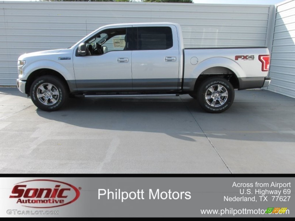2016 F150 XLT SuperCrew 4x4 - Ingot Silver / Medium Earth Gray photo #6