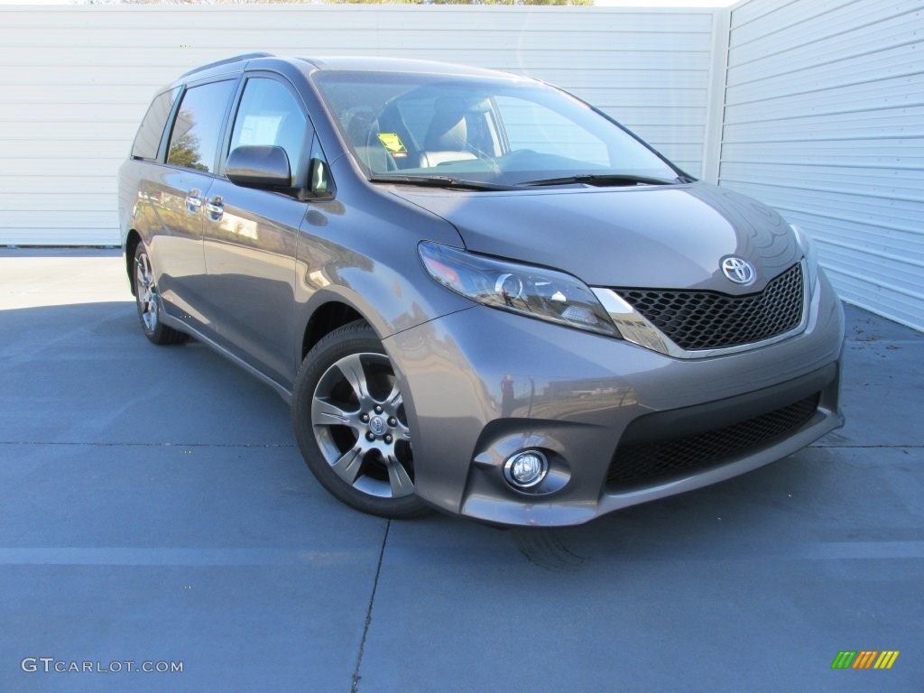 2015 Sienna SE - Predawn Gray Mica / Black photo #1