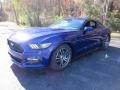 2016 Deep Impact Blue Metallic Ford Mustang EcoBoost Coupe  photo #7