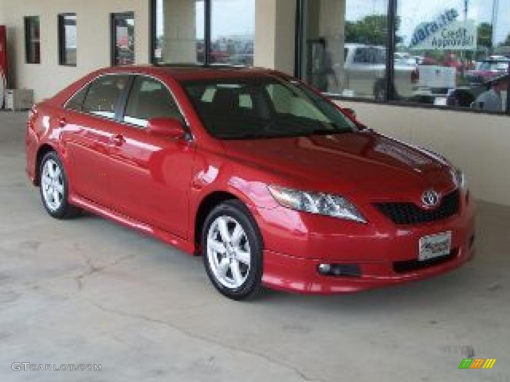 2007 Camry SE - Barcelona Red Metallic / Dark Charcoal photo #41