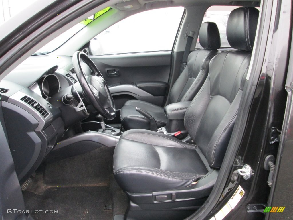 Black Interior 2007 Mitsubishi Outlander XLS 4WD Photo #109439513