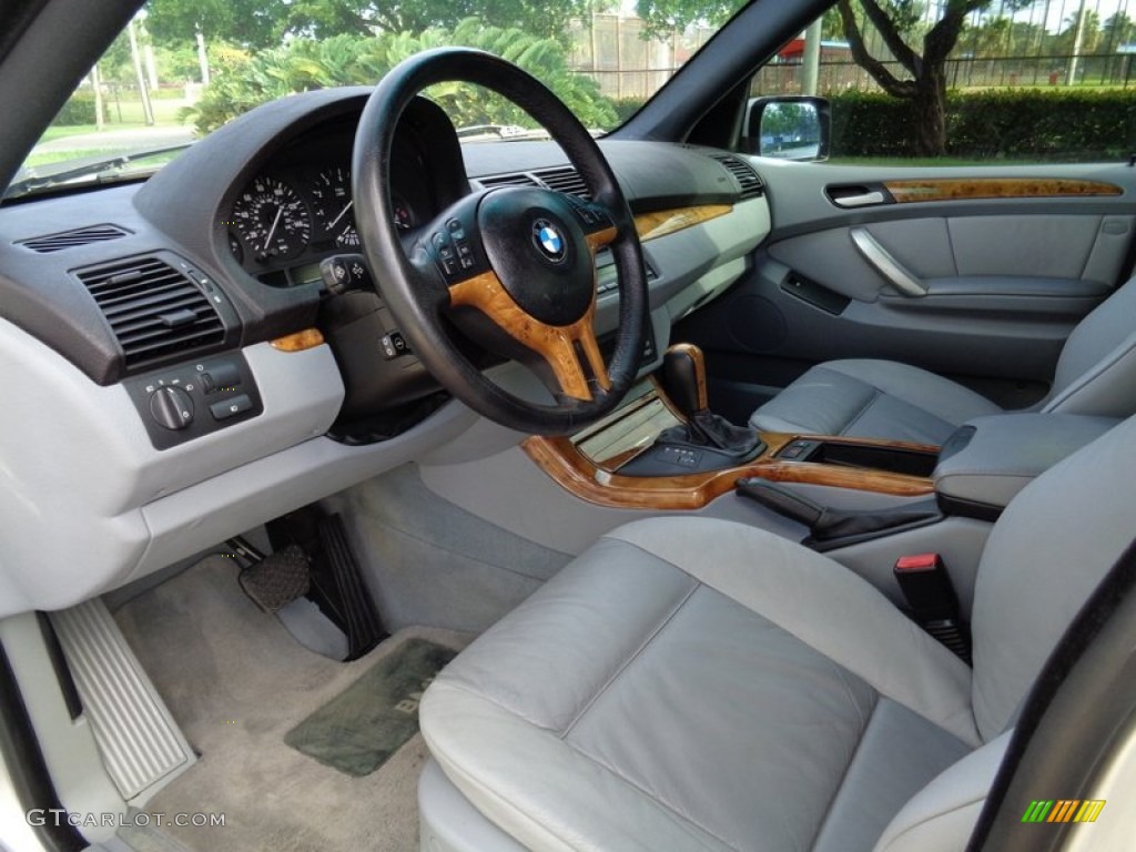 Grey Interior 2002 BMW X5 3.0i Photo #109442778