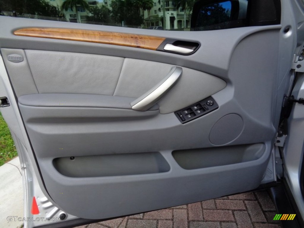 2002 BMW X5 3.0i Grey Door Panel Photo #109442832
