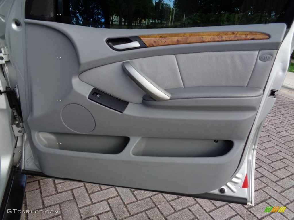 2002 BMW X5 3.0i Grey Door Panel Photo #109442868