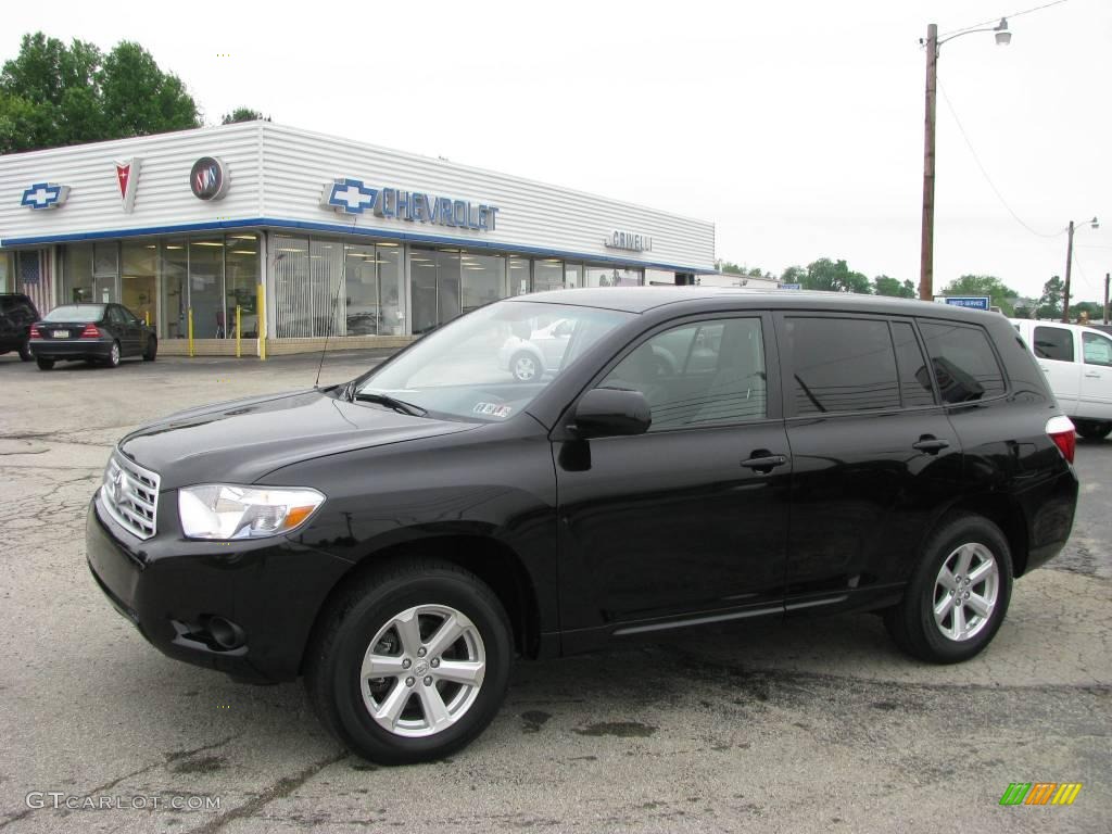 2008 Highlander 4WD - Black / Ash Gray photo #1