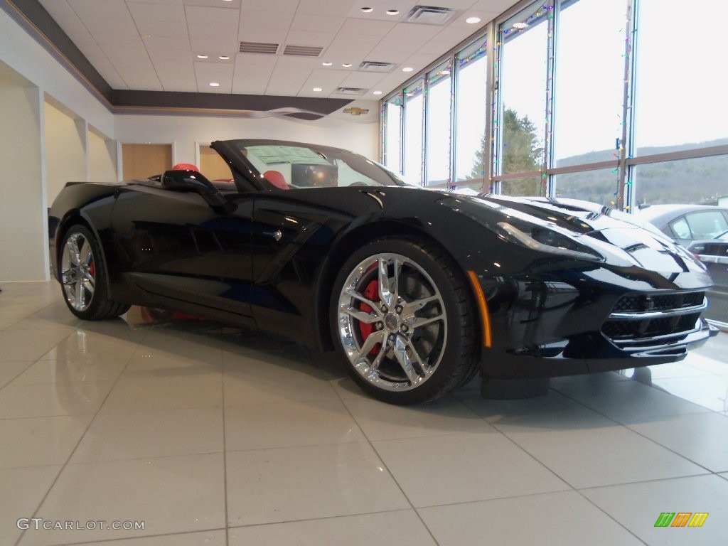 2016 Corvette Stingray Convertible - Black / Adrenaline Red photo #2