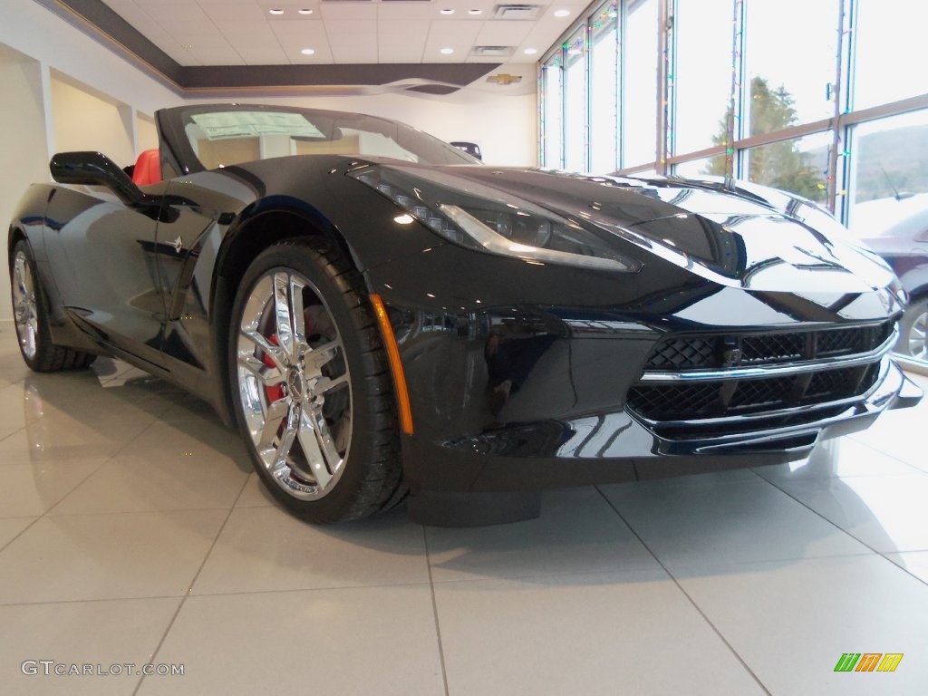 2016 Corvette Stingray Convertible - Black / Adrenaline Red photo #9