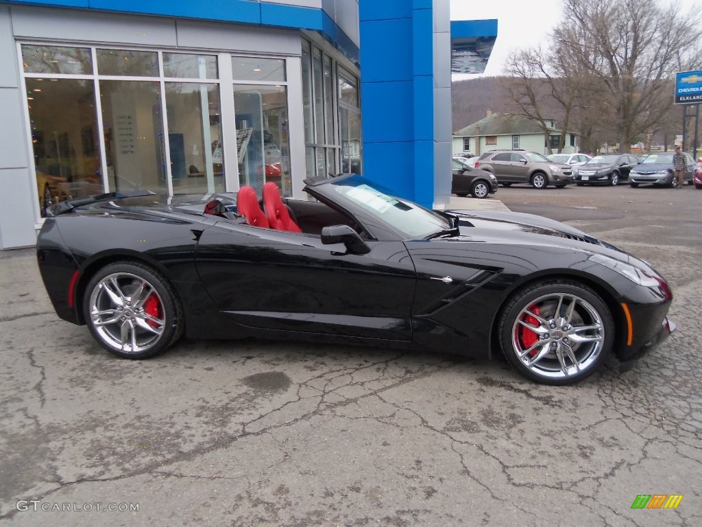 2016 Corvette Stingray Convertible - Black / Adrenaline Red photo #25