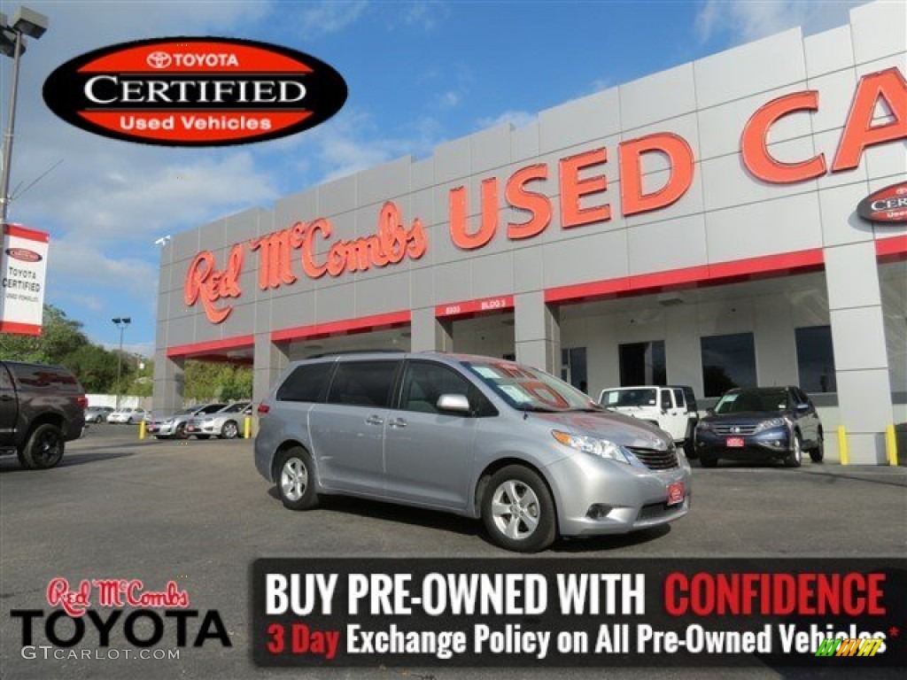 2014 Sienna LE - Silver Sky Metallic / Light Gray photo #1