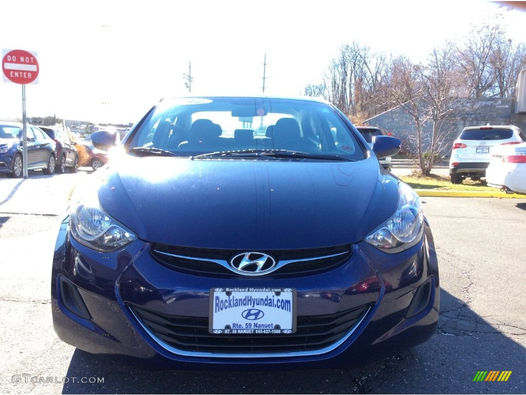 2012 Elantra GLS - Indigo Night Blue / Gray photo #2