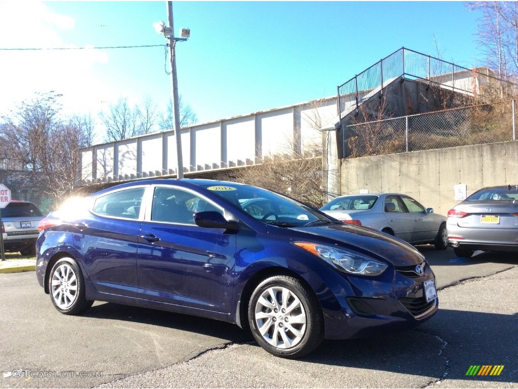 2012 Elantra GLS - Indigo Night Blue / Gray photo #3