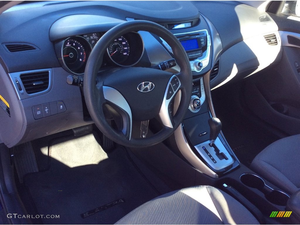 2012 Elantra GLS - Indigo Night Blue / Gray photo #9