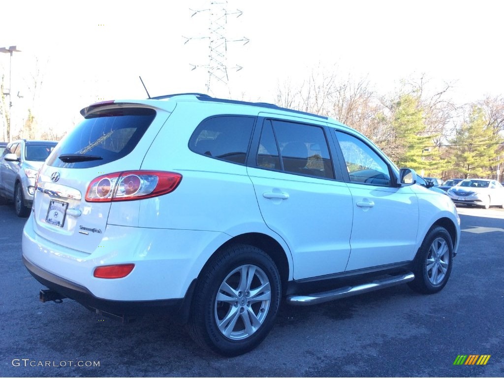 2010 Santa Fe SE 4WD - Pearl White / Cocoa Black photo #4