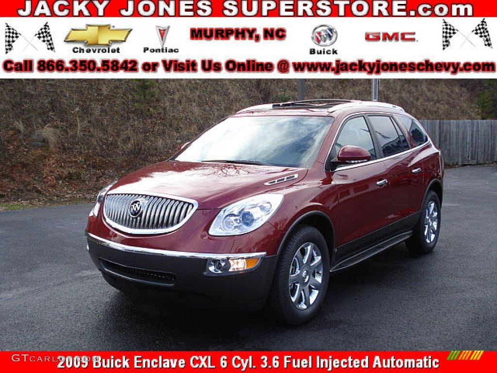2009 Enclave CXL - Red Jewel Tintcoat / Cocoa/Cashmere photo #1