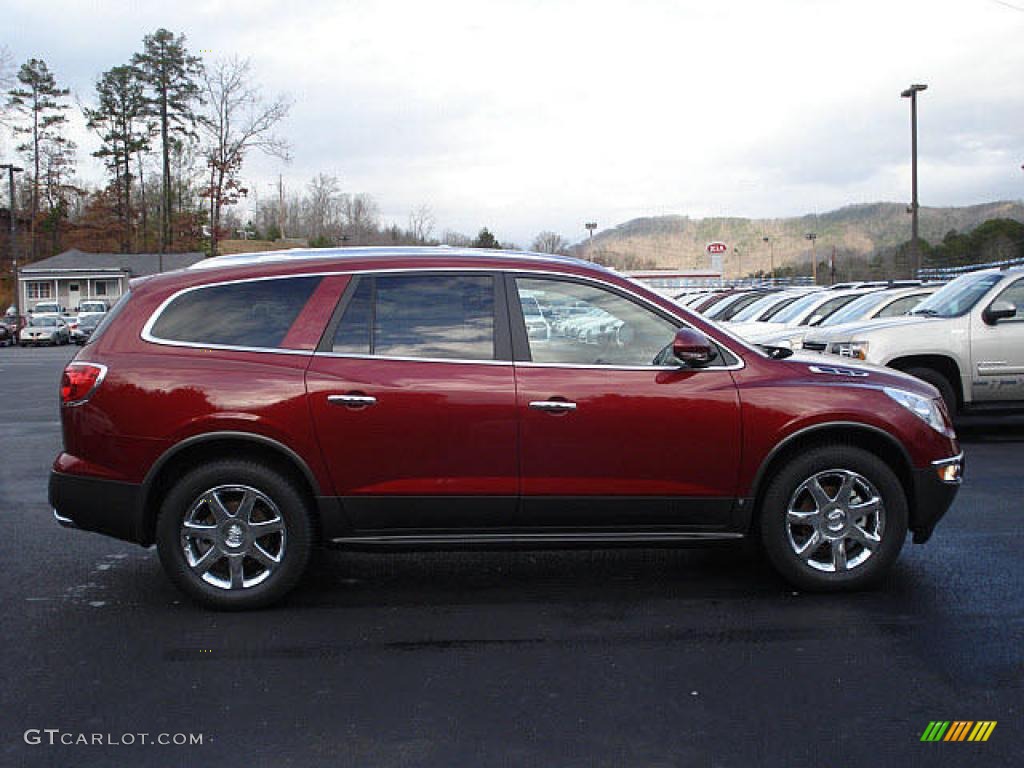 2009 Enclave CXL - Red Jewel Tintcoat / Cocoa/Cashmere photo #2