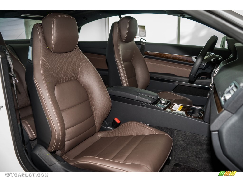 2016 E 400 Coupe - Polar White / Chestnut Brown/Black photo #2