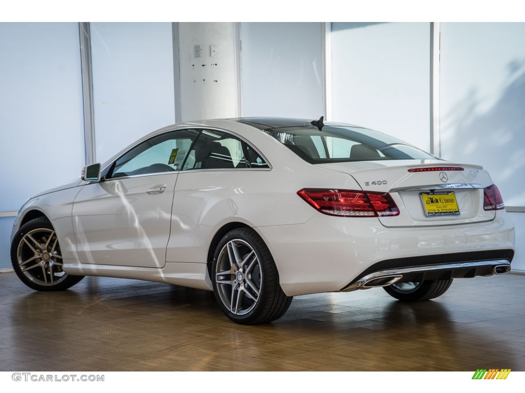 2016 E 400 Coupe - Polar White / Chestnut Brown/Black photo #3