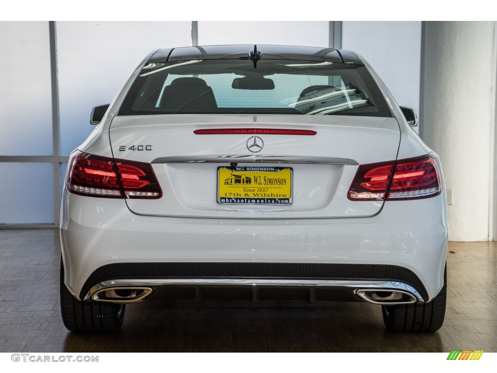 2016 E 400 Coupe - Polar White / Chestnut Brown/Black photo #4