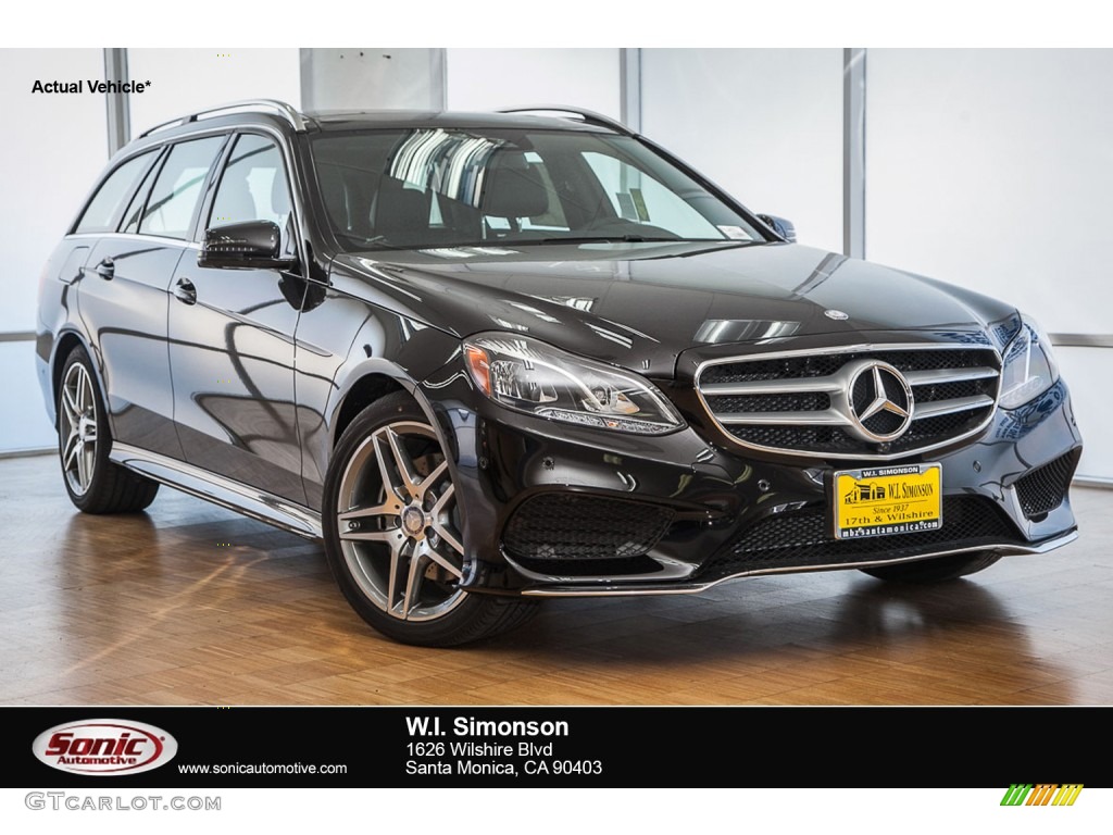 2016 E 350 4Matic Wagon - Black / Black photo #1