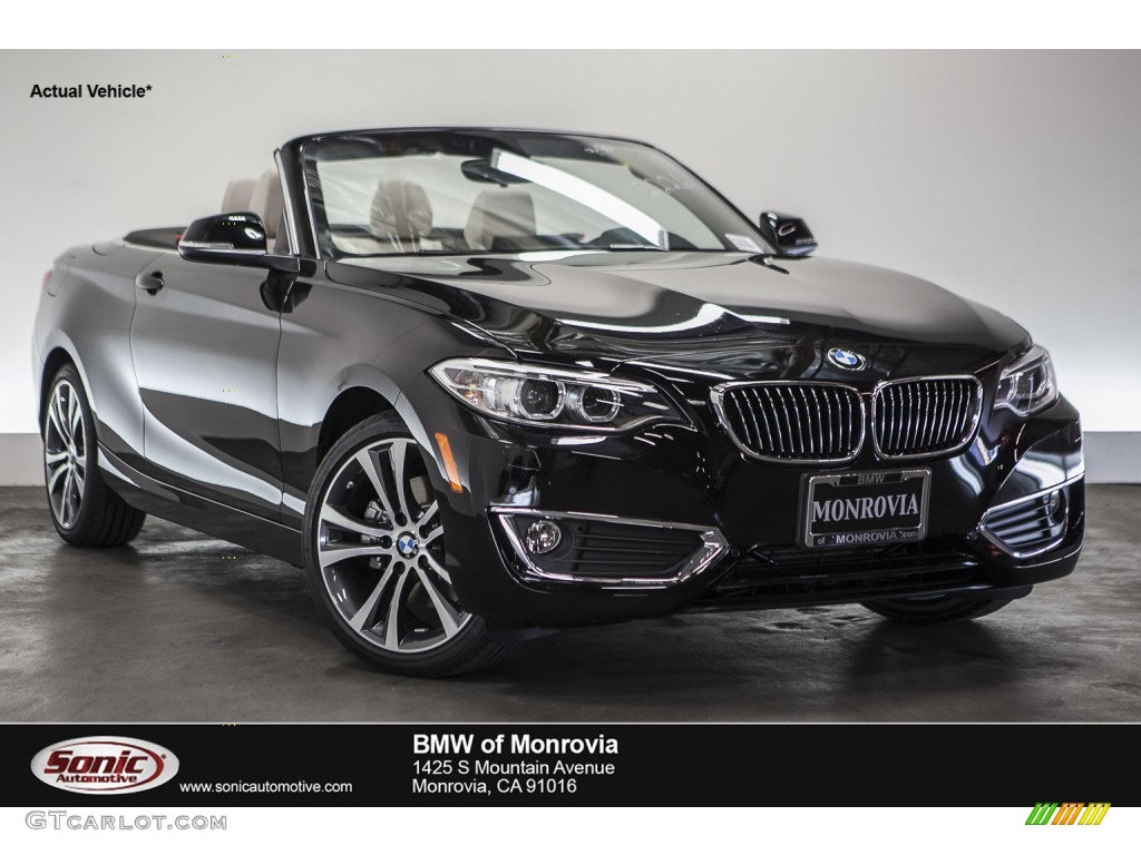 2016 2 Series 228i Convertible - Jet Black / Oyster photo #1