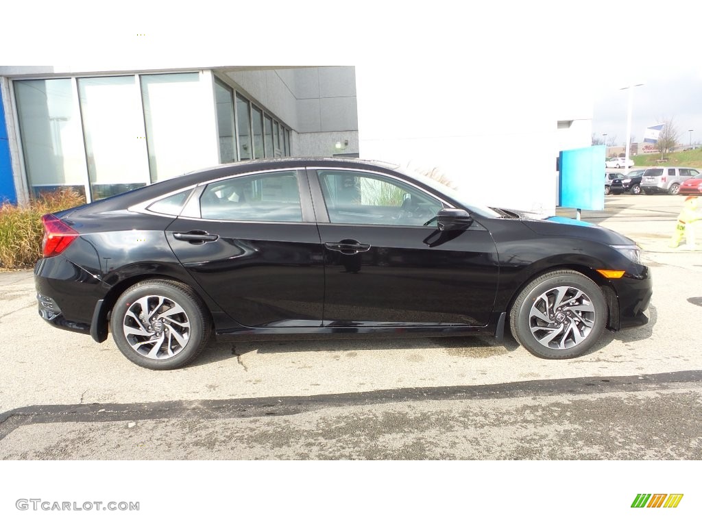 Crystal Black Pearl 2016 Honda Civic EX Sedan Exterior Photo #109466564