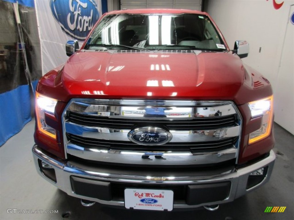2016 F150 Lariat SuperCrew 4x4 - Ruby Red / Black photo #2