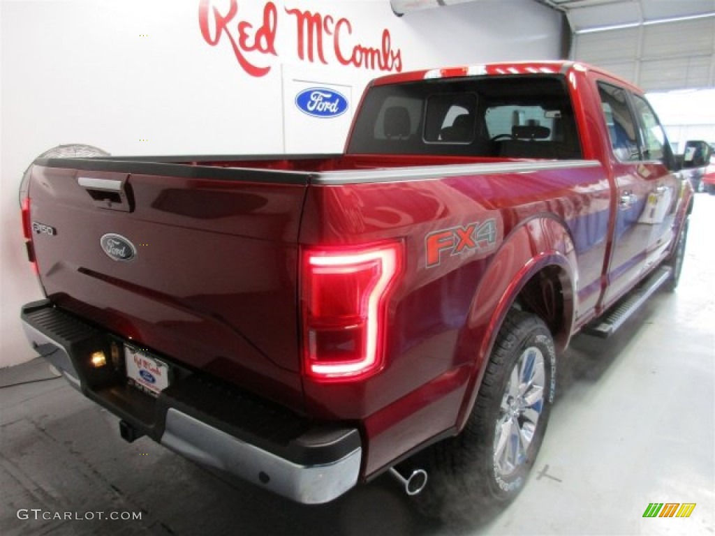 2016 F150 Lariat SuperCrew 4x4 - Ruby Red / Black photo #9