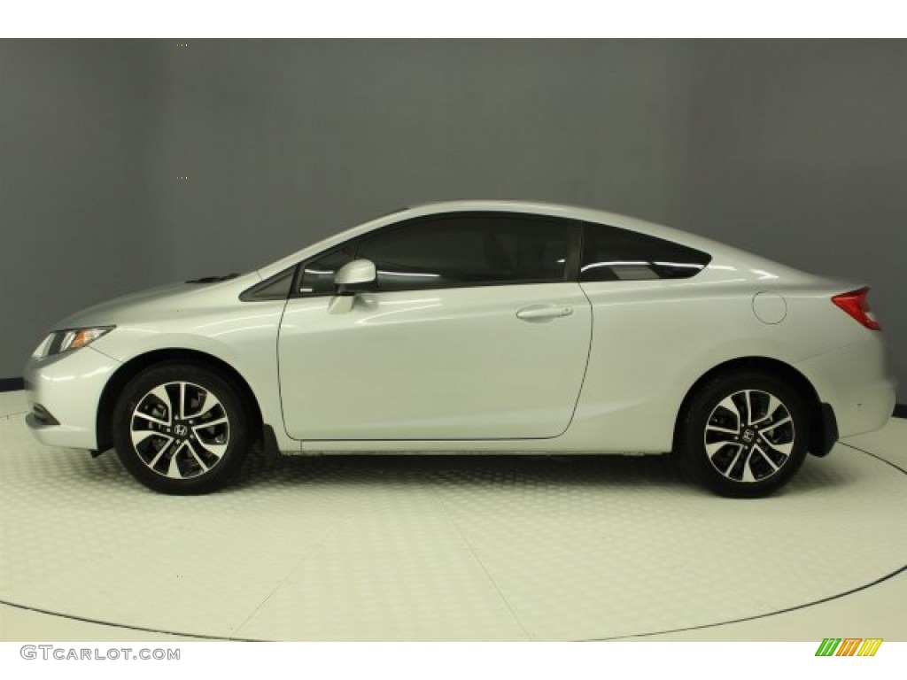 2013 Civic EX Coupe - Alabaster Silver Metallic / Gray photo #4