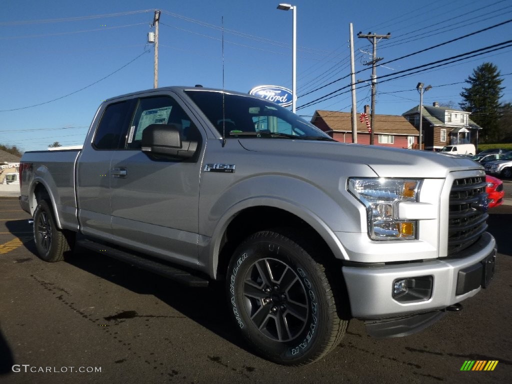 2016 F150 XLT SuperCab 4x4 - Ingot Silver / Black photo #3