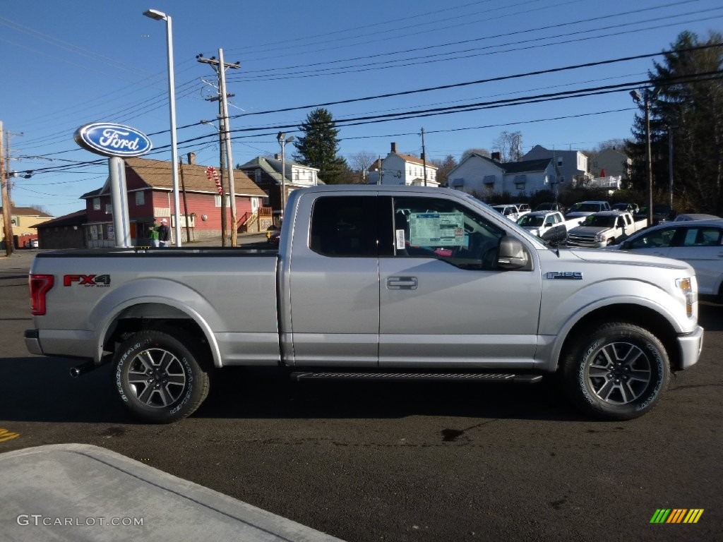 2016 F150 XLT SuperCab 4x4 - Ingot Silver / Black photo #4