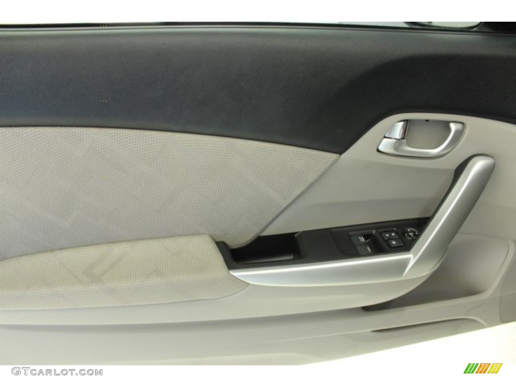 2013 Civic EX Coupe - Alabaster Silver Metallic / Gray photo #13
