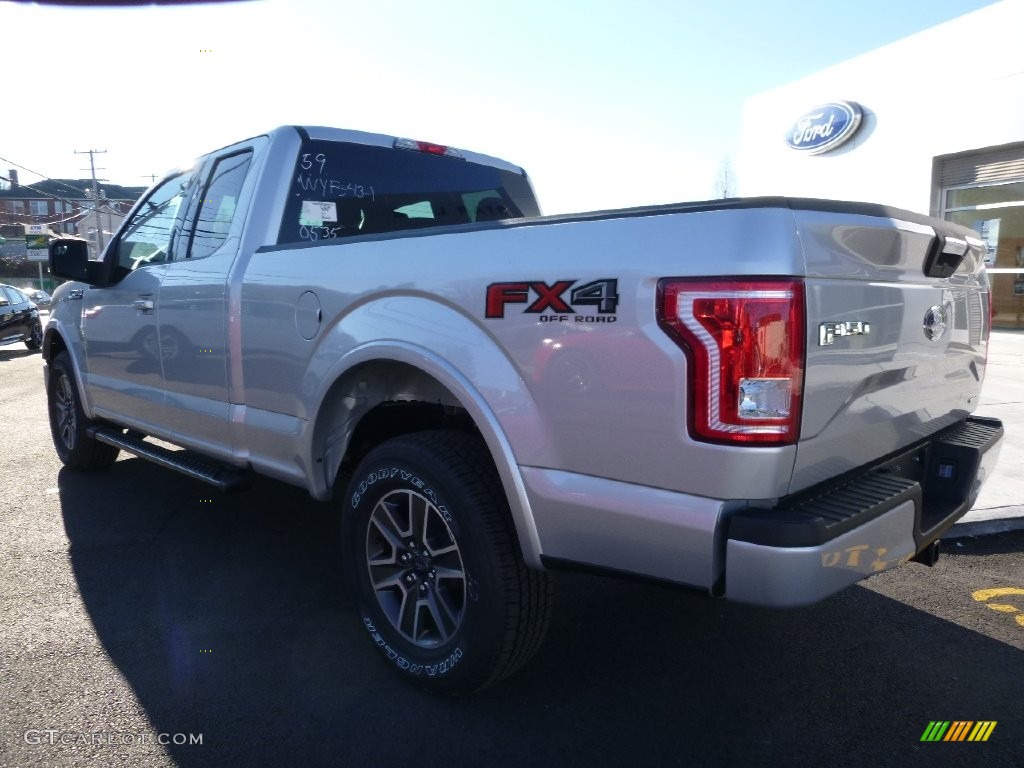 2016 F150 XLT SuperCab 4x4 - Ingot Silver / Black photo #8