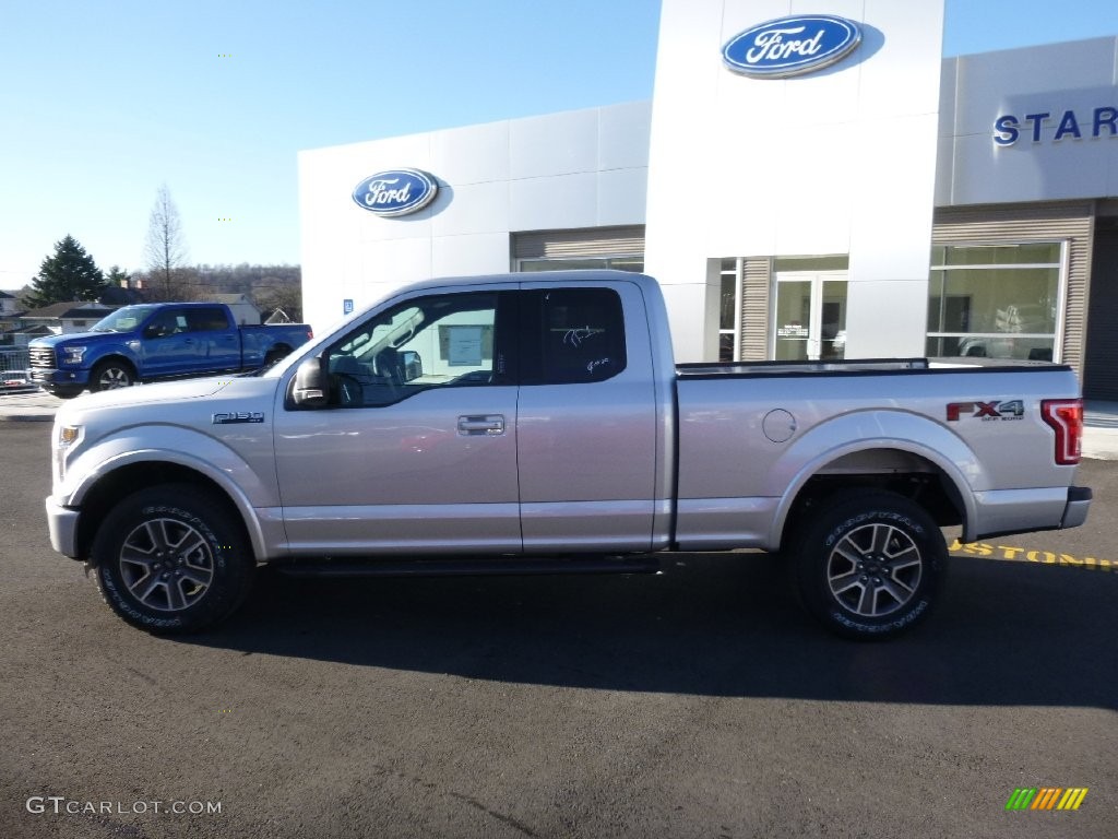 2016 F150 XLT SuperCab 4x4 - Ingot Silver / Black photo #9