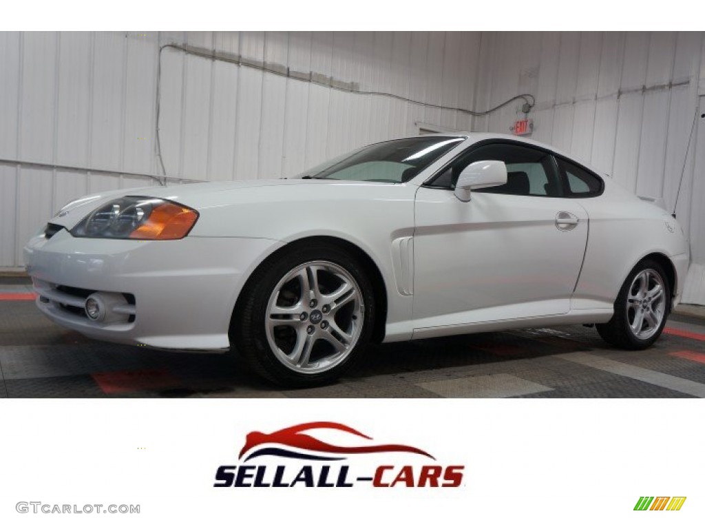 2004 Tiburon GT - Alpine White / Black photo #1