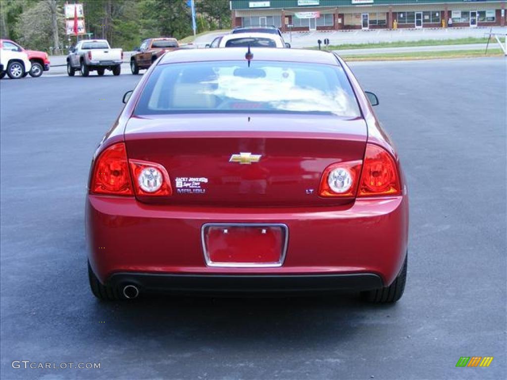 2008 Malibu LT Sedan - Red Jewel Tint Coat / Cocoa/Cashmere Beige photo #5